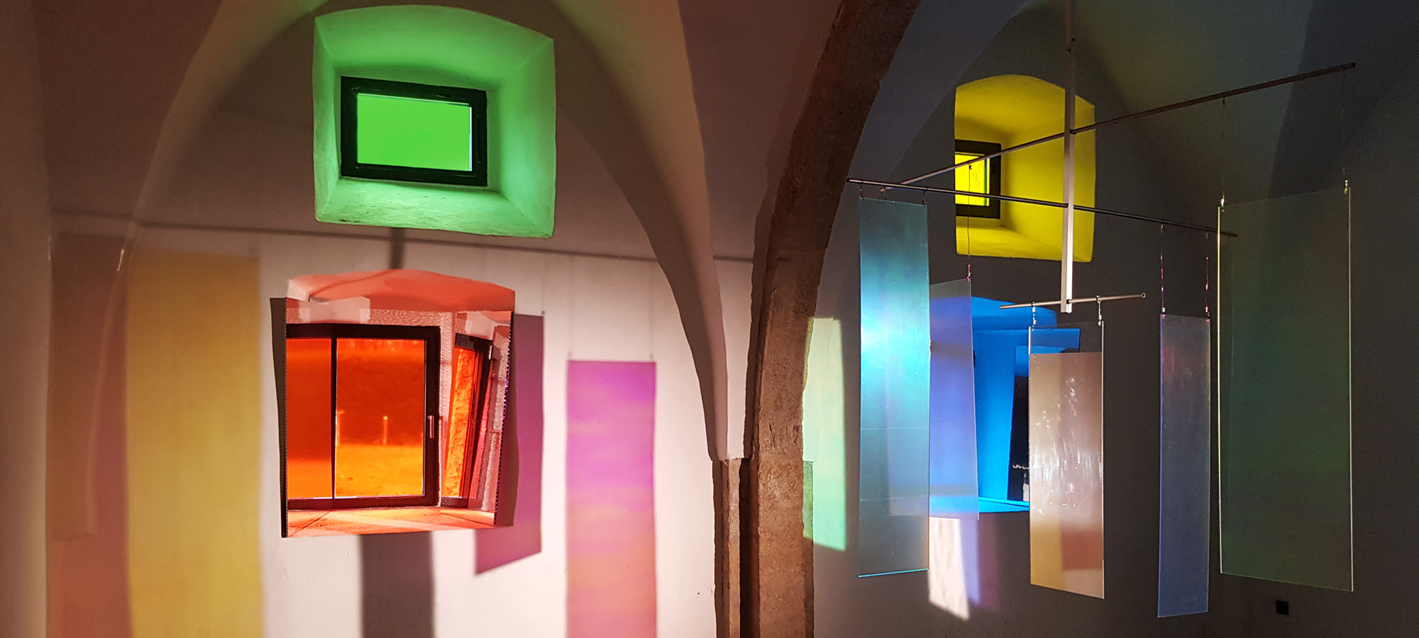 Raum drehen, Lichtinstallation Christoph Dahlhausen