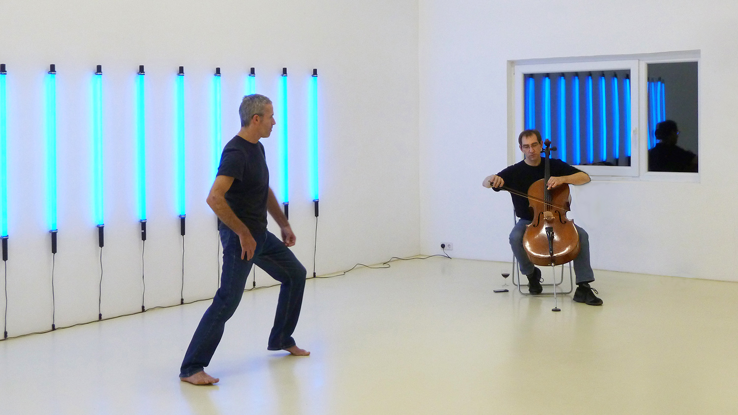 Sound-Tanzperformance, Christoph Dahlhausen und Ziz Frenkel